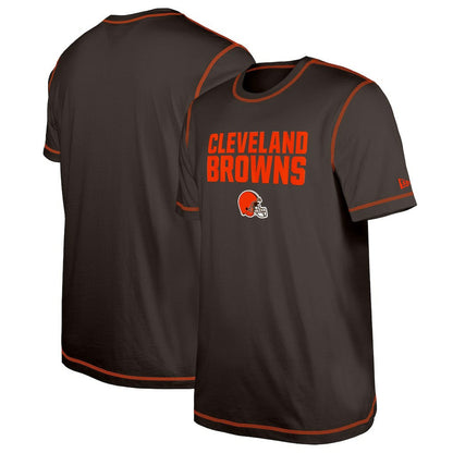Cleveland Browns New Era Third Down Puff Print T-Shirt - Brown outlet