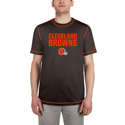 Cleveland Browns New Era Third Down Puff Print T-Shirt - Brown outlet