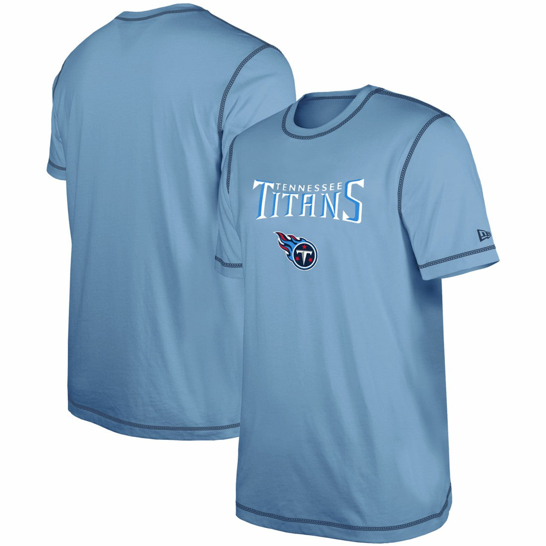 Tennessee Titans New Era Third Down Puff Print T-Shirt - Light Blue outlet