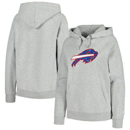Buffalo Bills New Era Women's Floral Raglan Pullover Hoodie - Gray sale