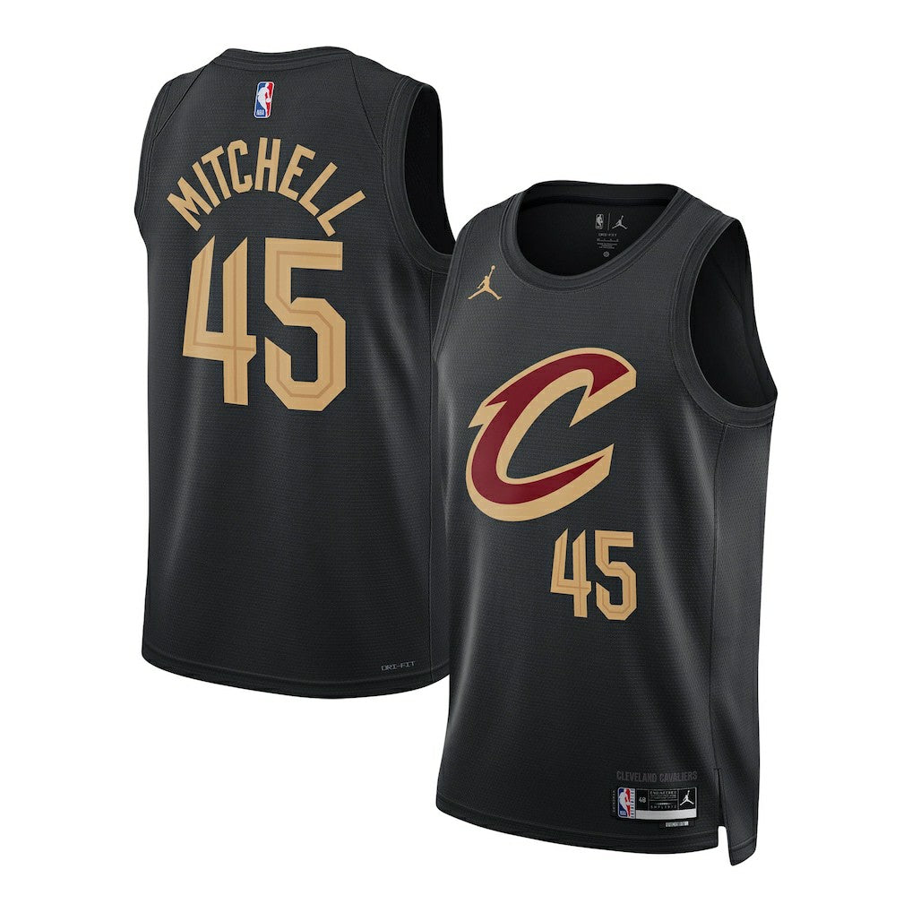 Donovan Mitchell Cleveland Cavaliers Jordan Brand Unisex Swingman Jersey sale - Statement Editi- Black outlet
