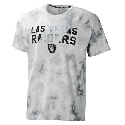Las Vegas Raiders MSX by Michael Strahan Resolution Tie-Dye Raglan T-Shirt - Gray sale