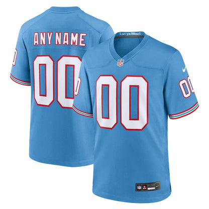 Tennessee Titans Oilers Throwback Custom Game Jersey - Light Blue | Nike discount