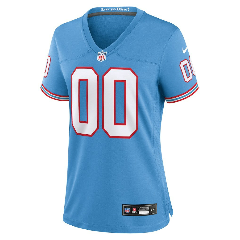 Tennessee Titans Women's Oilers Throwback Custom Game Jersey - Light Blue | Nike discount
