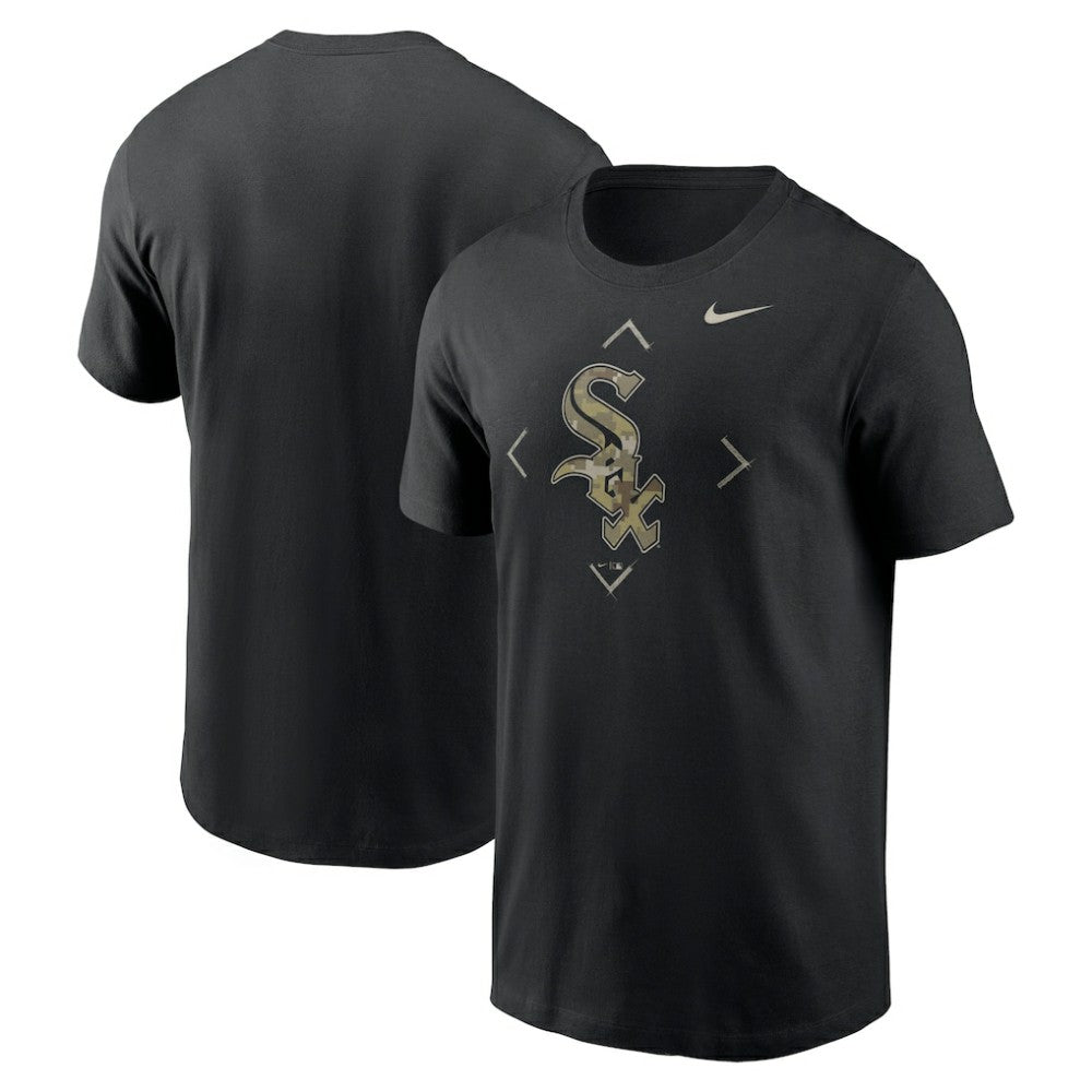 Chicago White Sox Camo Logo T-Shirt - Black | Nike