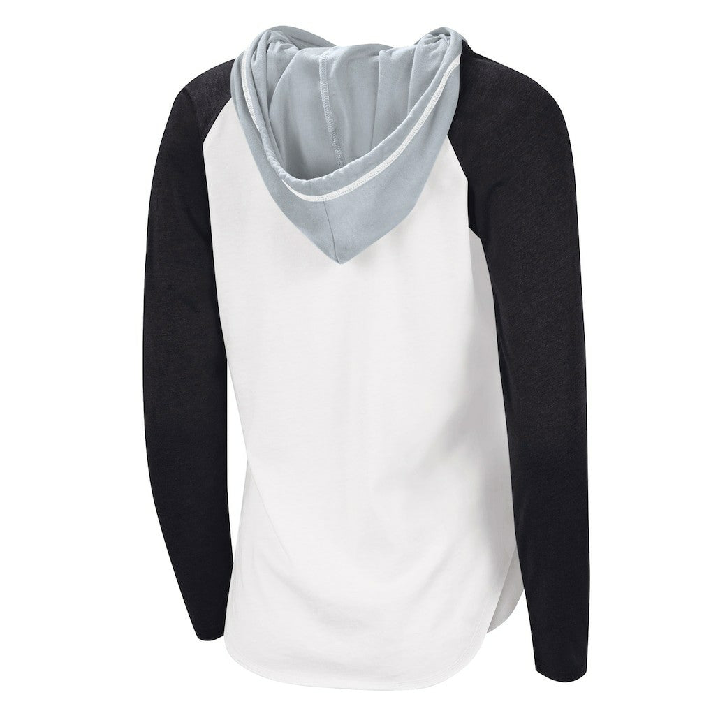 Brooklyn Nets G-III 4Her by Carl Banks Women's MVP Raglan Hoodie Long Sleeve T-Shirt - White on sale