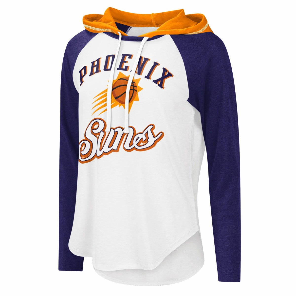 Phoenix Suns G-III 4Her by Carl Banks Women's MVP Raglan Hoodie Long Sleeve T-Shirt - White outlet