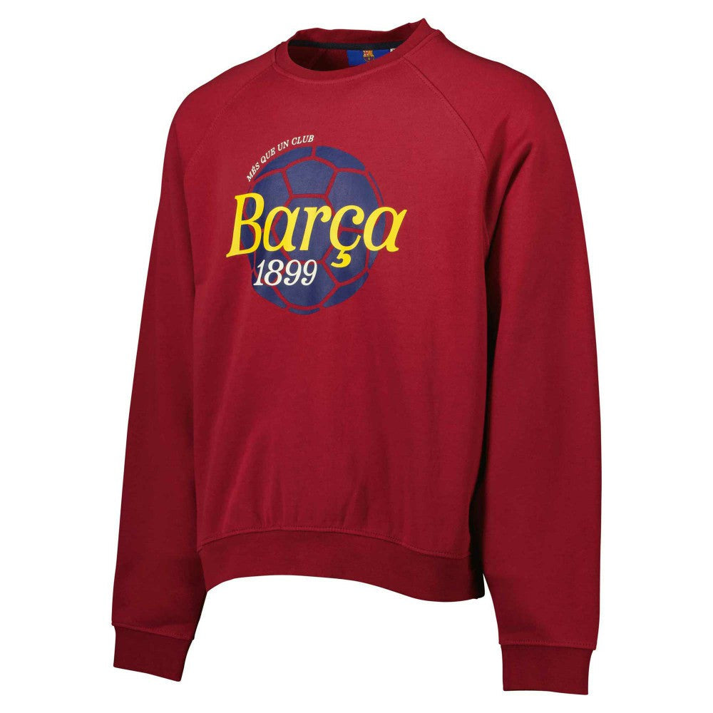 Barcelona Foundation Oversized Raglan Pullover Sweatshirt - Burgundy discount