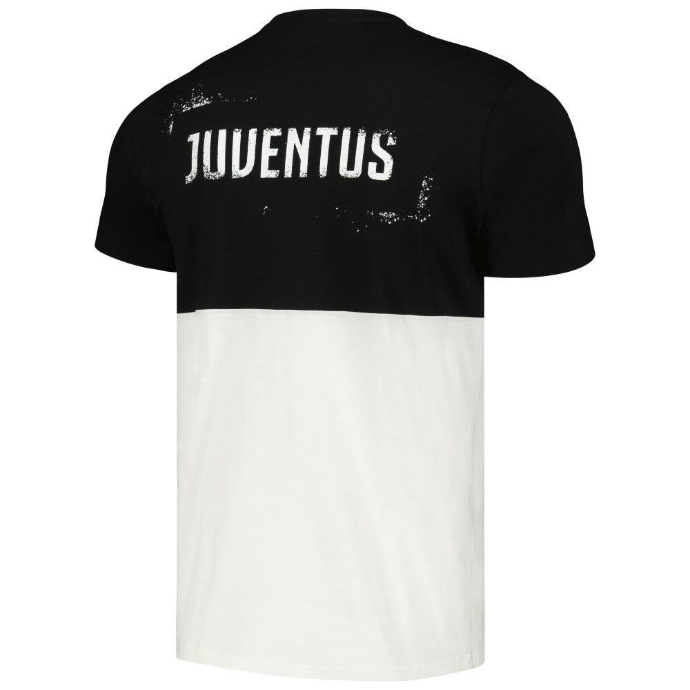 Juventus Block West T-Shirt - Black/White cheap