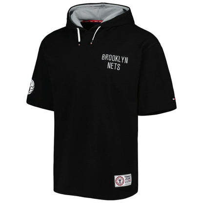 Brooklyn Nets Tommy Jeans Matthew 2-In-1 T-Shirt & Hoodie Combo Set - Black/White cheap