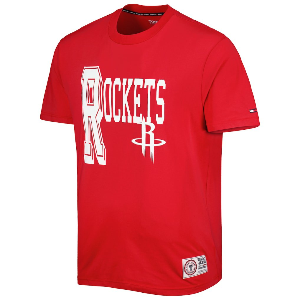 Houston Rockets Tommy Jeans Mel Varsity T-Shirt - Red cheap