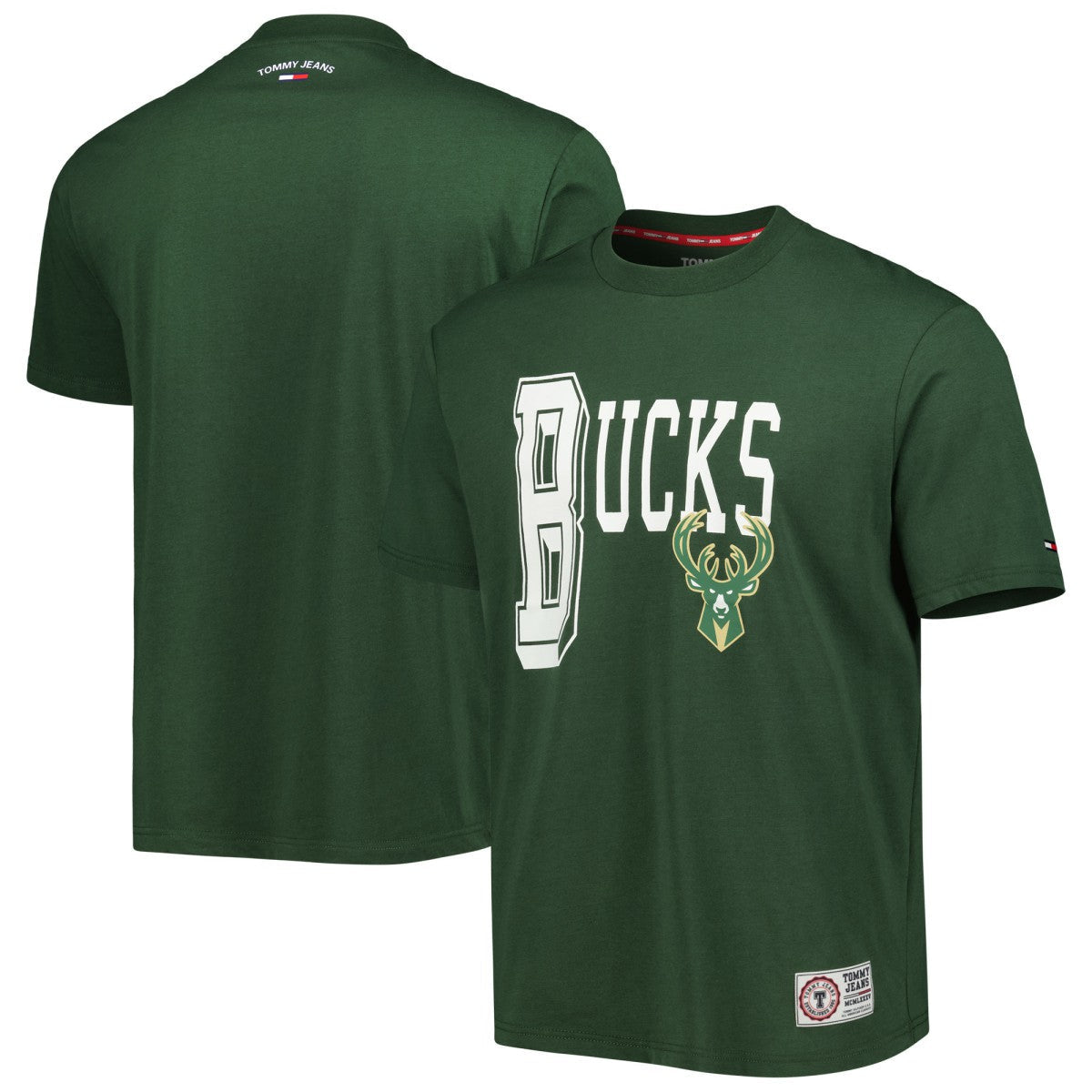 Milwaukee Bucks Tommy Jeans Mel Varsity T-Shirt - Hunter Green online