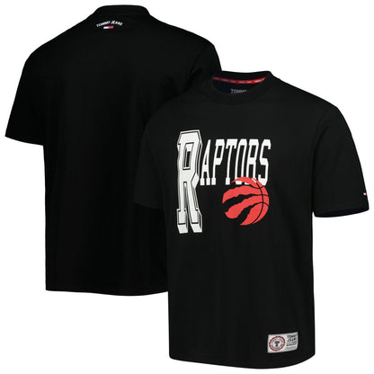 Toronto Raptors Tommy Jeans Mel Varsity T-Shirt - Black shop