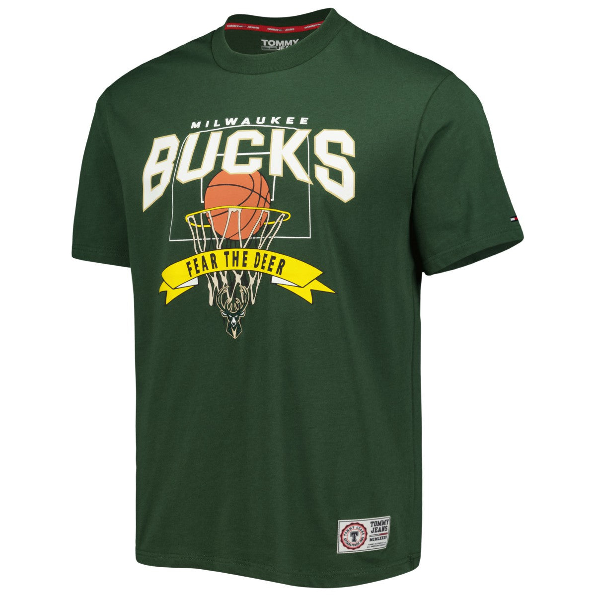 Milwaukee Bucks Tommy Jeans Tim Backboard T-Shirt - Hunter Green sale