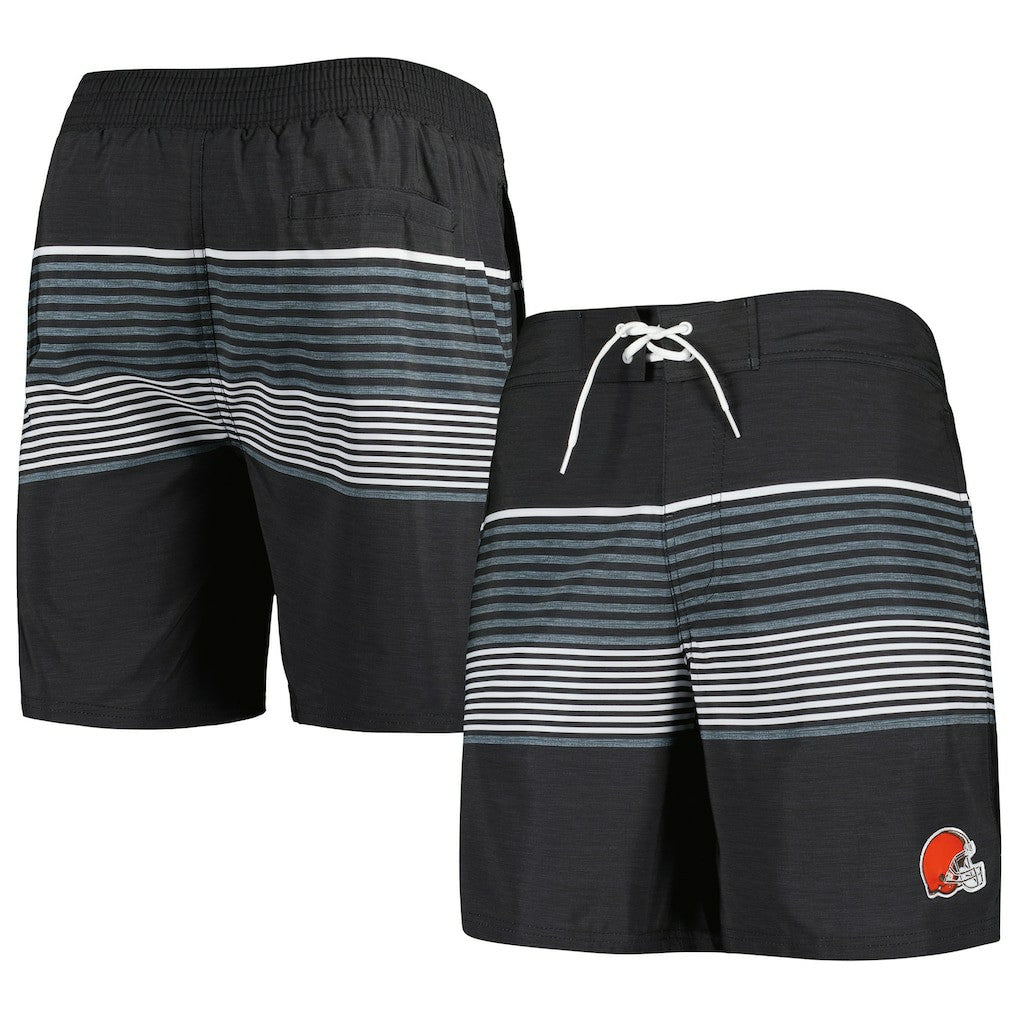 Cleveland Browns G-III Sports by Carl Banks Coastline Volley Swim Shorts - Black for sale