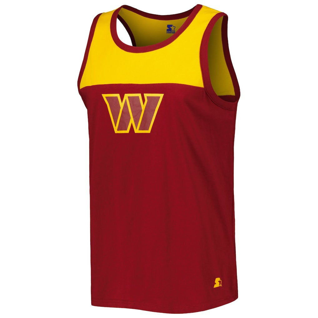 Washington Commanders Starter Logo Touchdown Fashion Tank Top - Burgundy/Gold for sale
