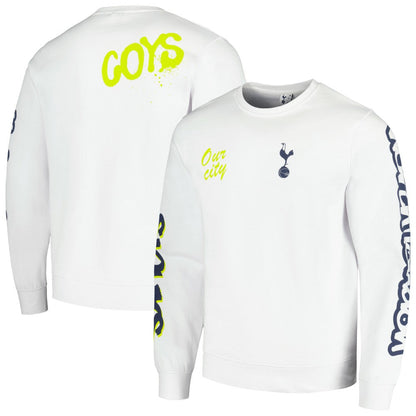 Tottenham Hotspur Graffiti Pullover Sweatshirt - White for sale