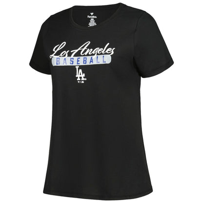 Los Angeles Dodgers Profile Women's Plus Size T-Shirt Combo Pack - Black/Heather Gray