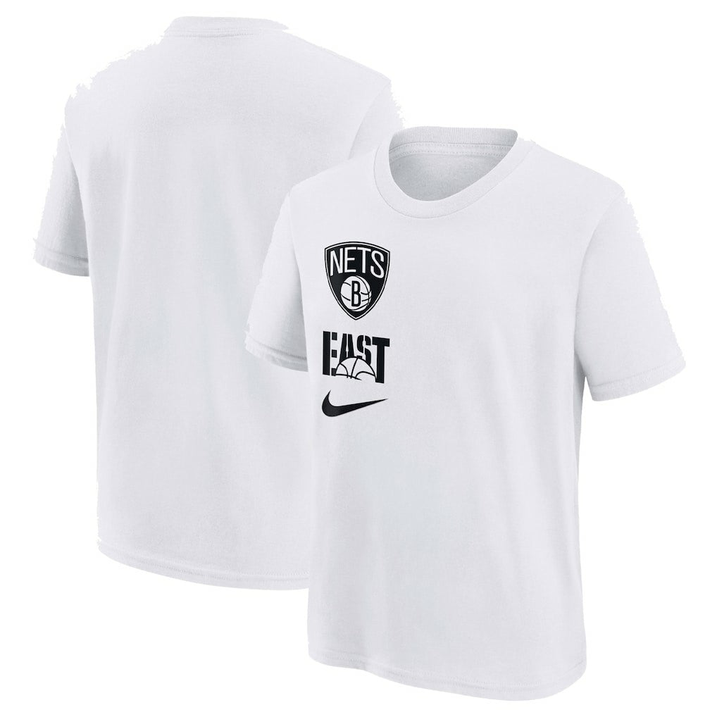 Brooklyn Nets Youth Vs Block Essential T-Shirt - White | Nike cheap