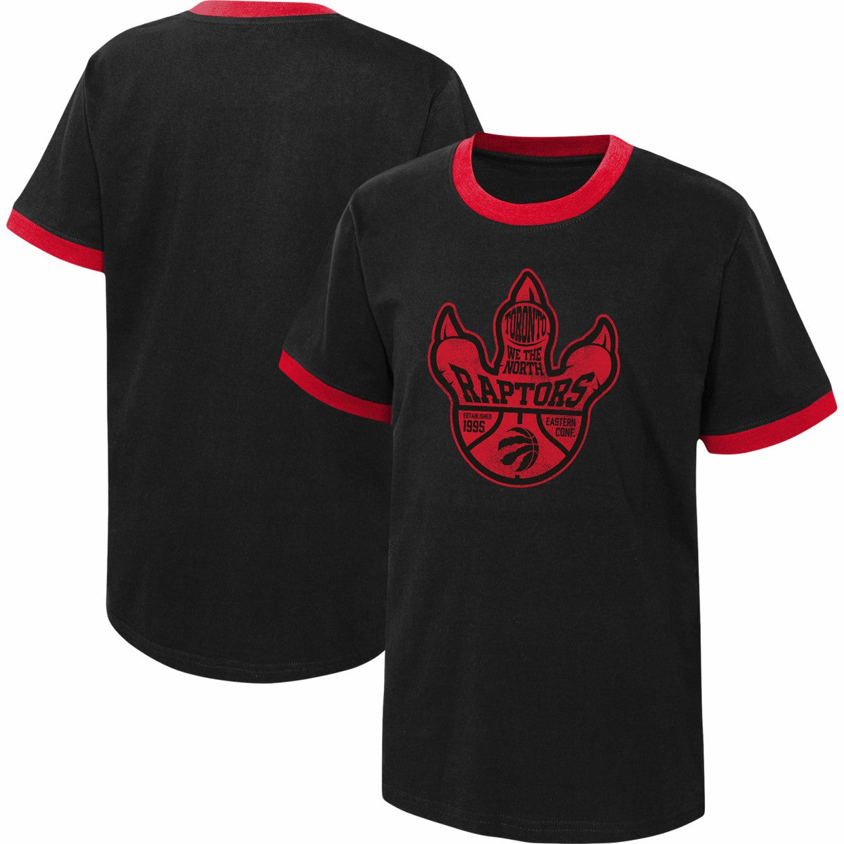 Toronto Raptors Youth Hoop City Hometown Ringer T-Shirt - Black for sale