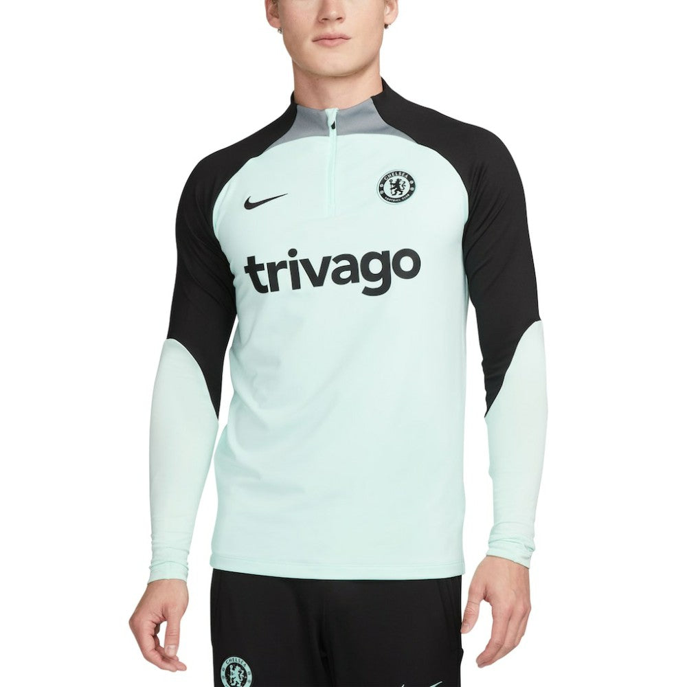 Chelsea Strike Drill 2023/24 Performance Quarter-Zip Long Sleeve Top - Mint | Nike shop