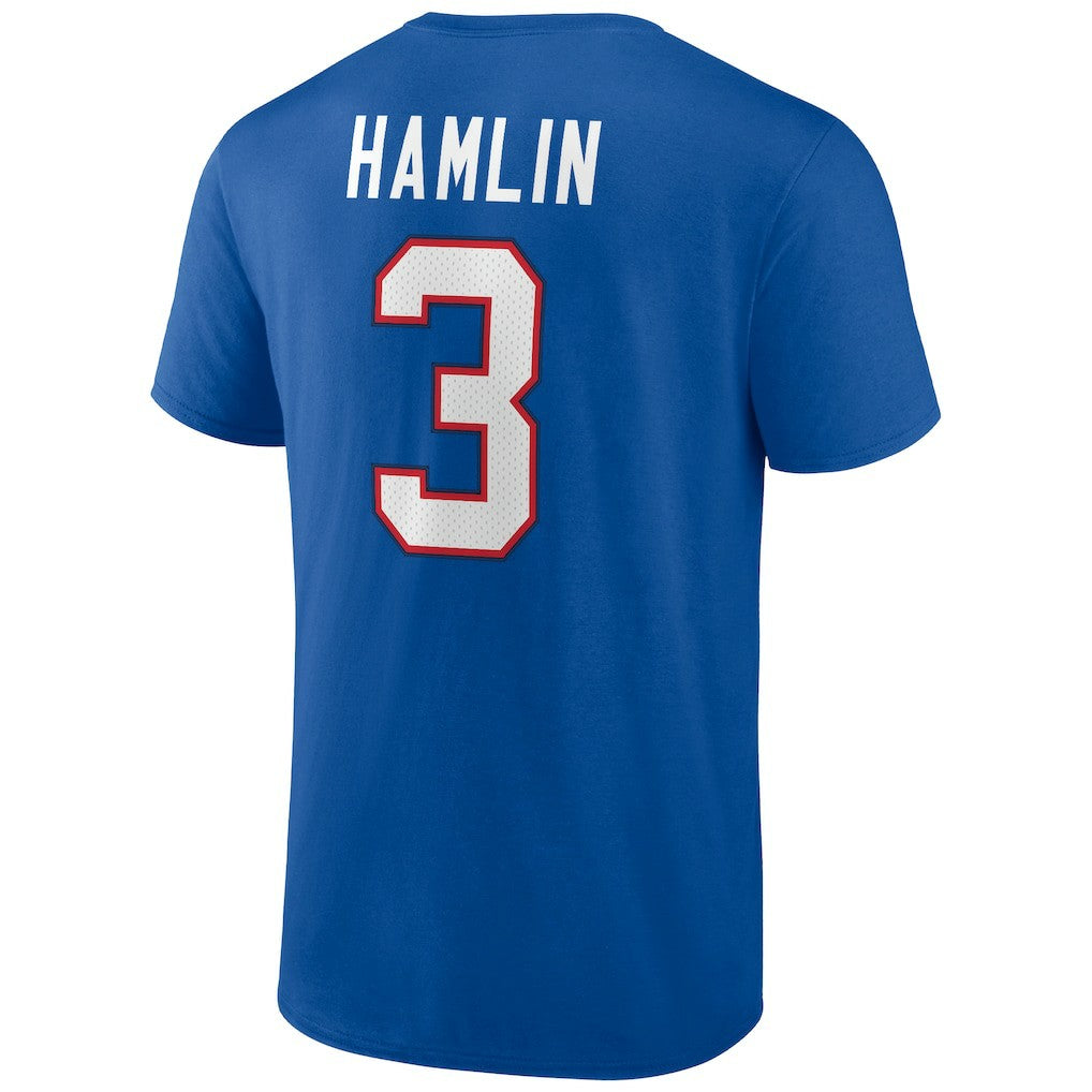 Damar Hamlin Buffalo Bills Icon Name & Number T-Shirt - Royal sale