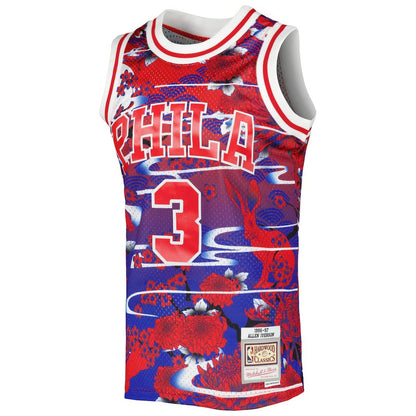 Allen Iverson Philadelphia 76ers 1996/97 Hardwood Classics Lunar New Year Swingman Jersey - Red | Mitchell & Ness for sale