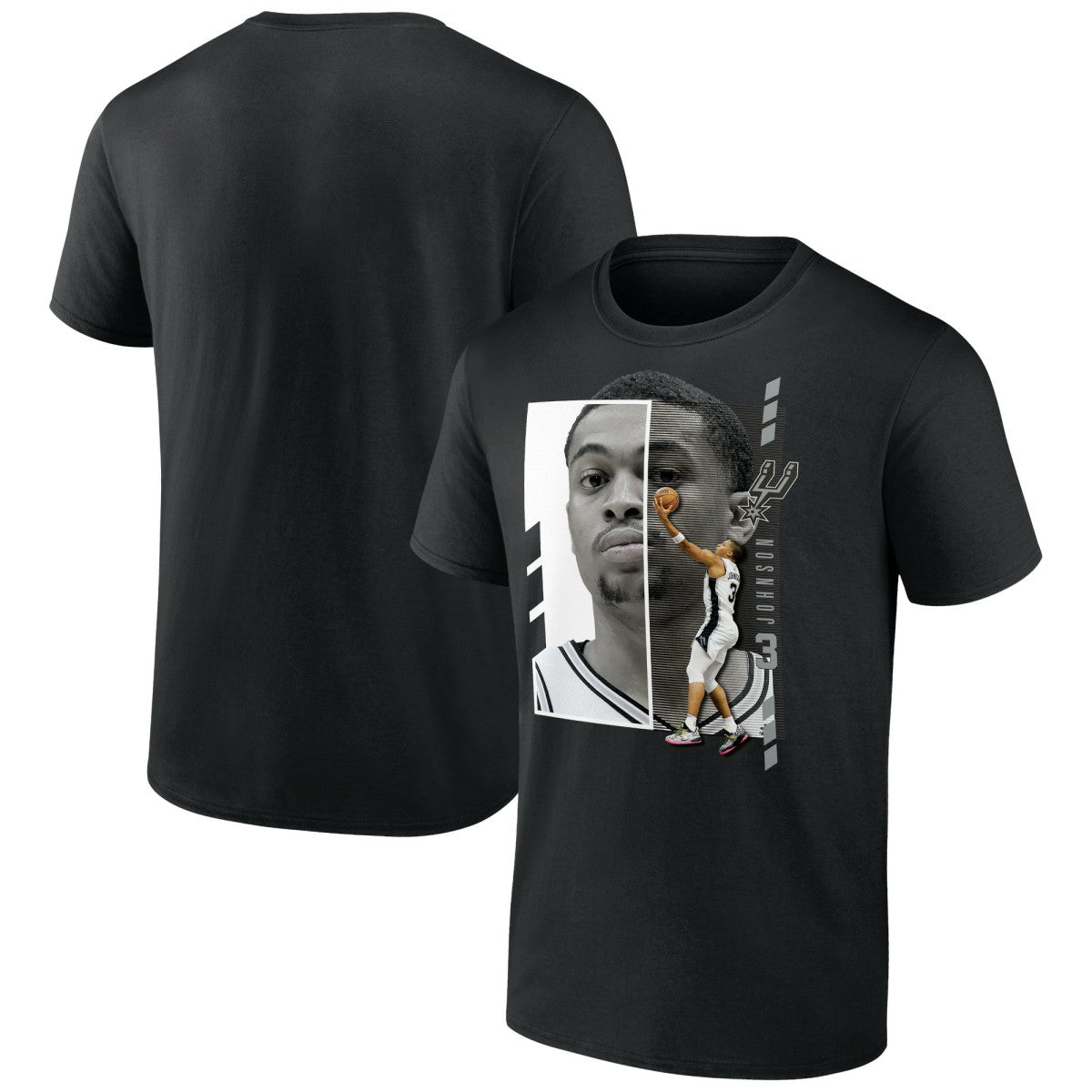 Keldon Johnson San Antonio Spurs Jump Pass T-Shirt - Black on sale