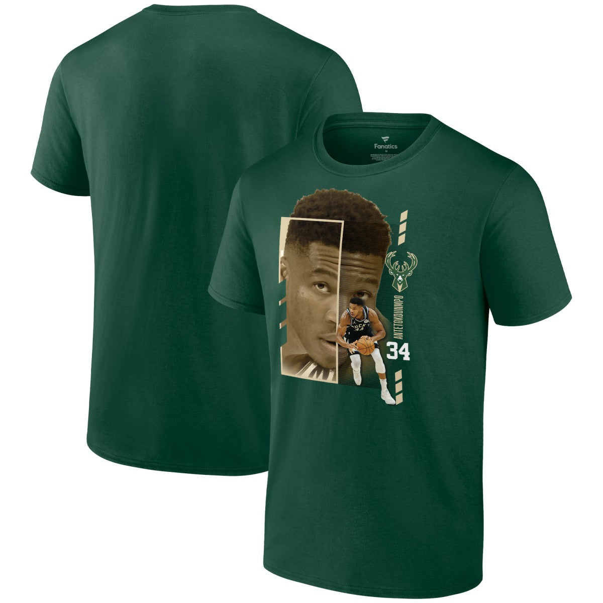 Giannis Antetokounmpo Milwaukee Bucks Jump Pass T-Shirt - Green for sale