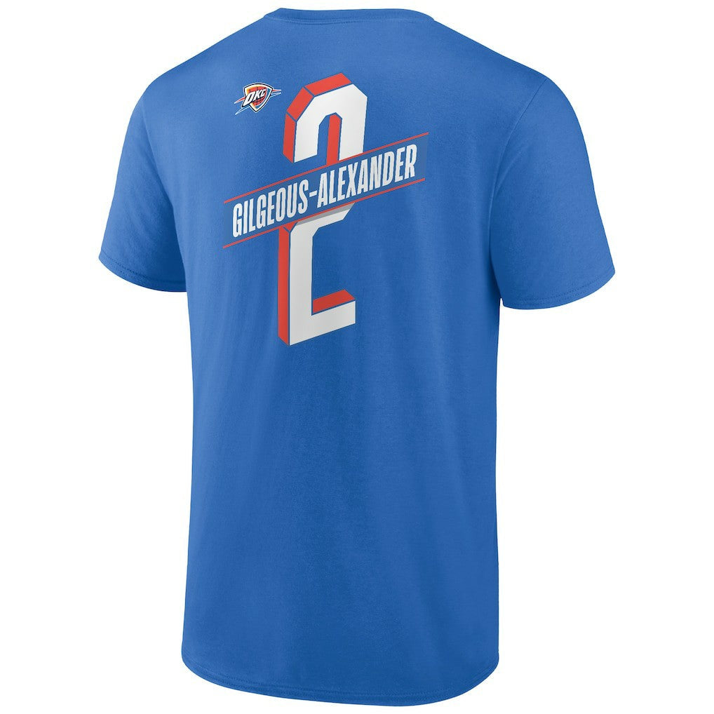 Shai Gilgeous-Alexander Oklahoma City Thunder Full-Court Press Name & Number T-Shirt - Blue outlet