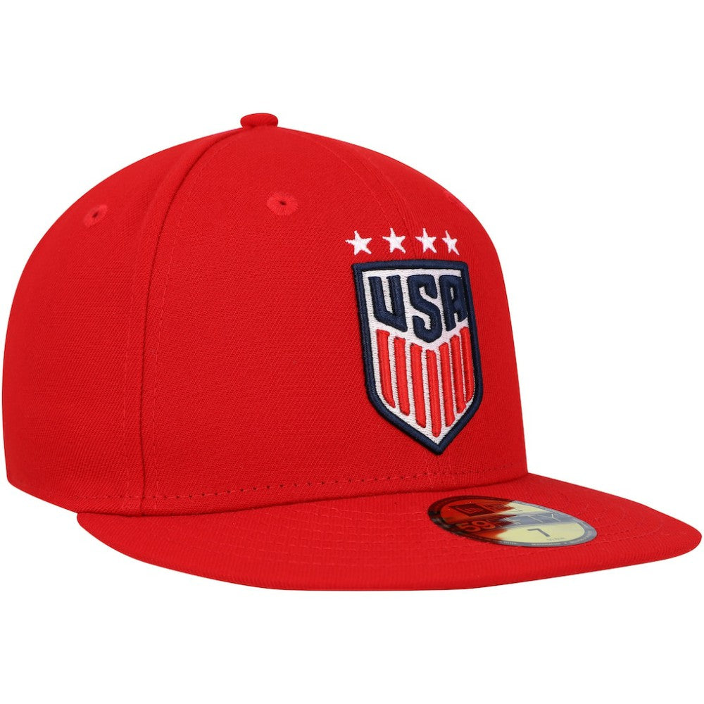 USWNT New Era Team Basic 59FIFTY Fitted Hat - Red | New Era shop