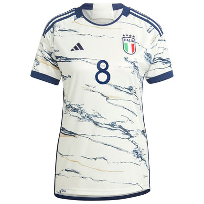 Jorginho Italy National Team Women's 2023 Away Replica Jersey - White | Adidas for sale