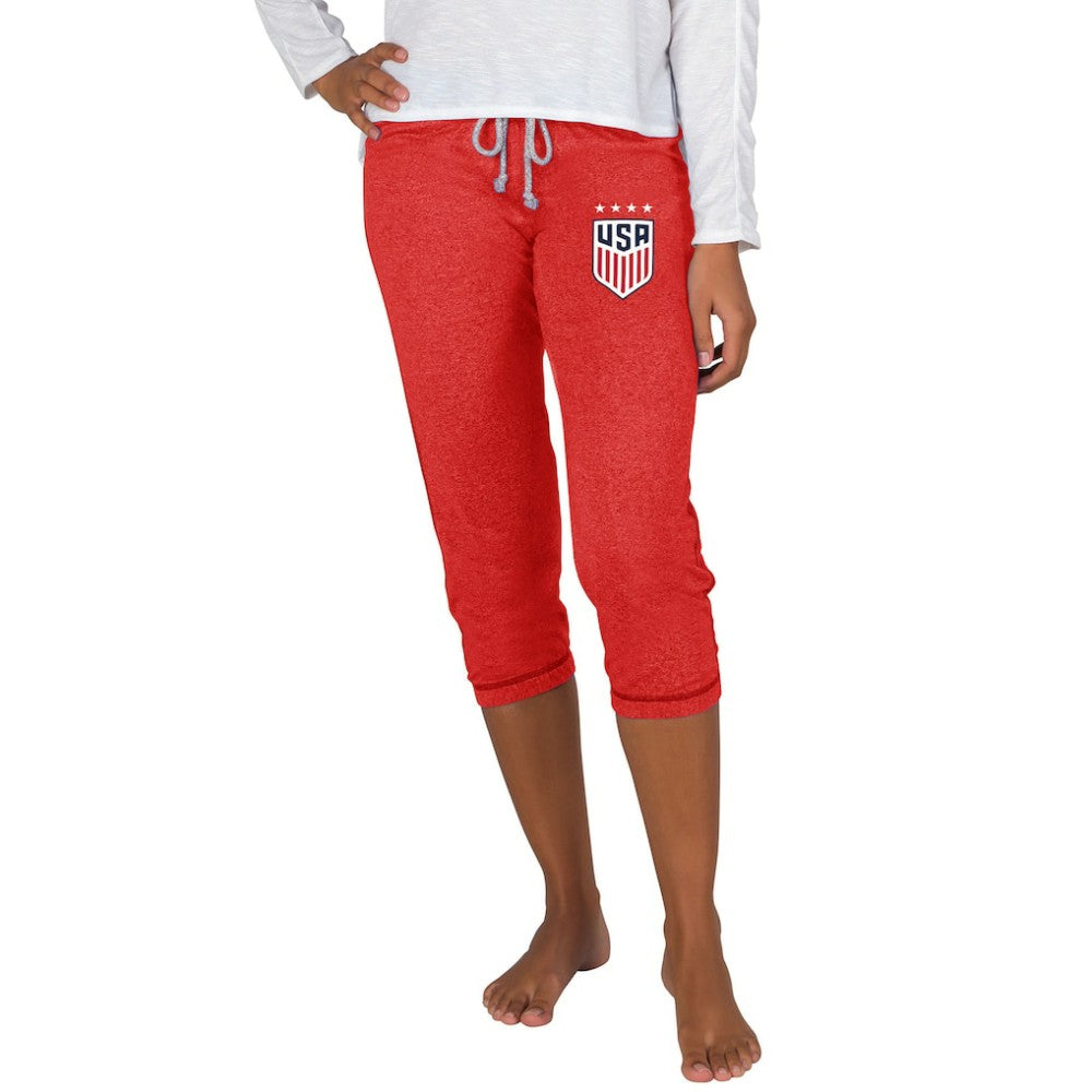 USWNT Concepts Sport Women's Quest Knit Capri Pants - Red shop