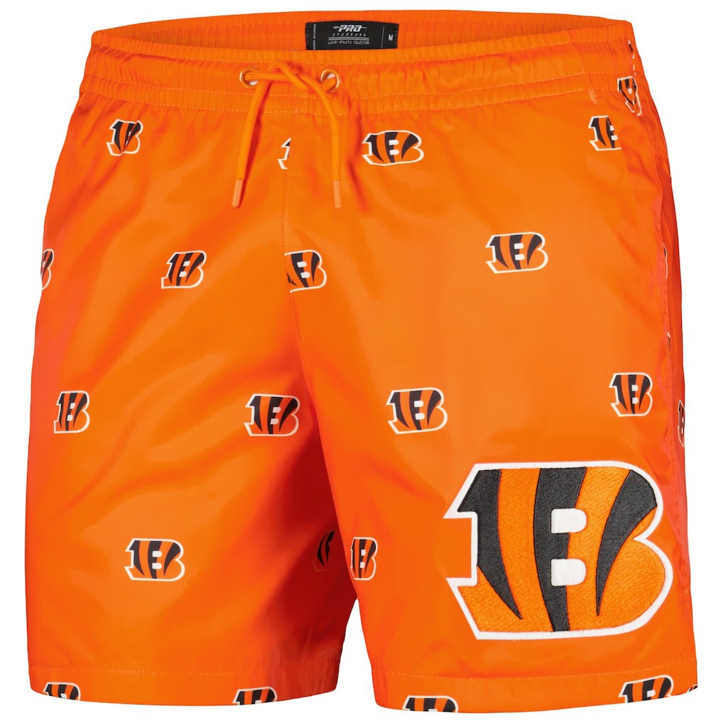 Cincinnati Bengals Pro Standard Allover Print Mini Logo Shorts - Orange cheap