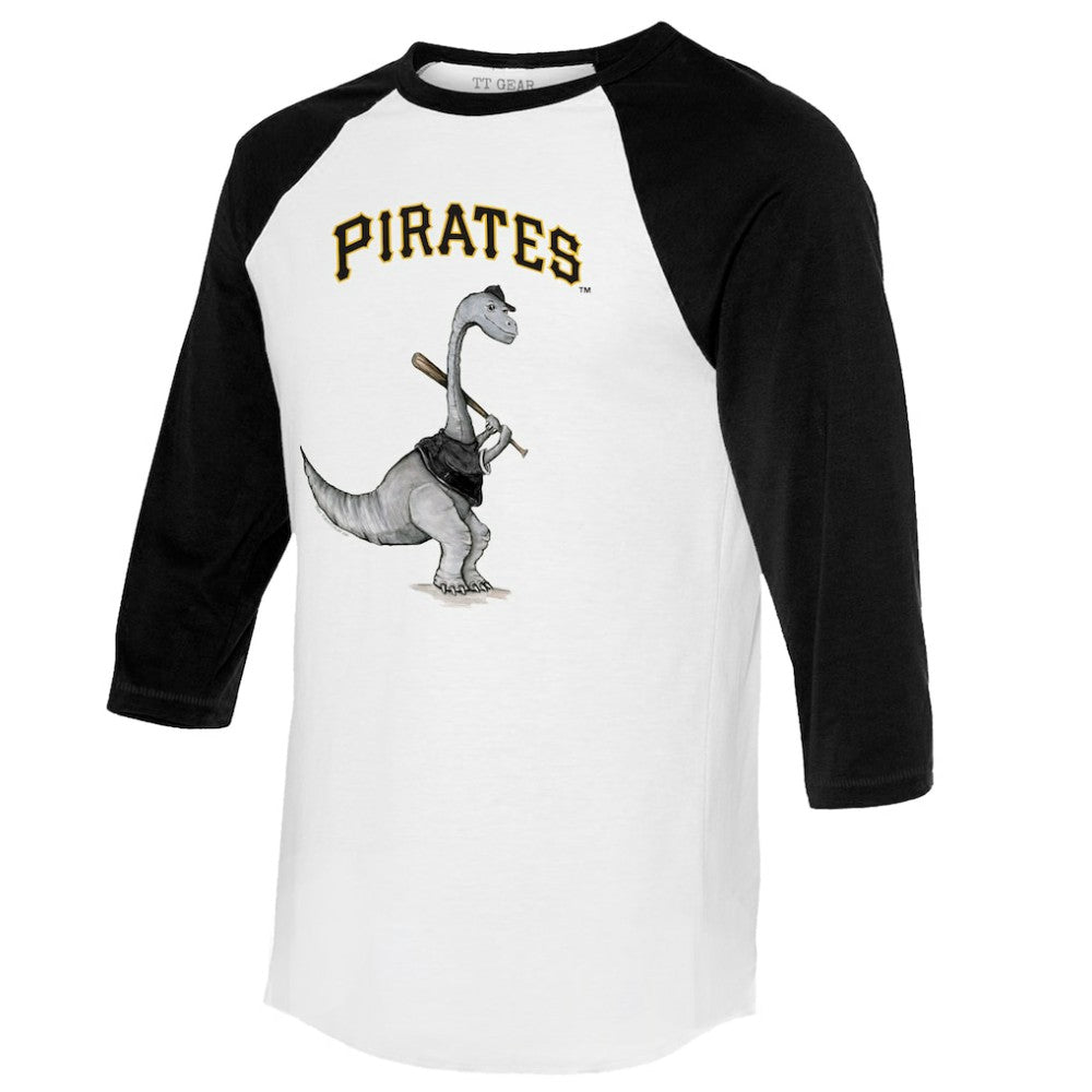 Pittsburgh Pirates Tiny Turnip Women's Bronto 3/4-Sleeve Raglan T-Shirt - White/Black