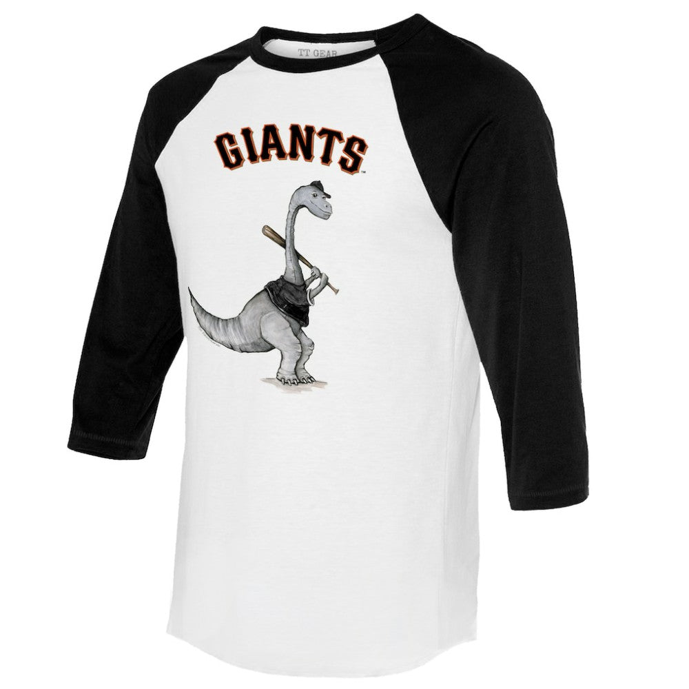 San Francisco Giants Tiny Turnip Women's Bronto 3/4-Sleeve Raglan T-Shirt - White/Black