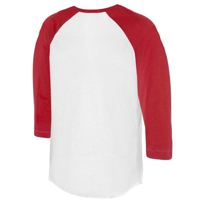 Cincinnati Reds Tiny Turnip Women's Bubbles 3/4-Sleeve Raglan T-Shirt - White/Red