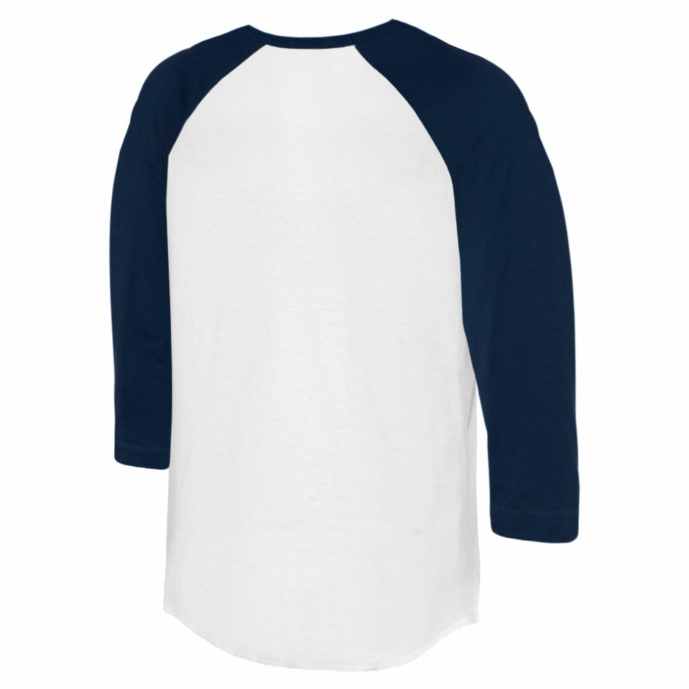 Houston Astros Tiny Turnip Women's Hat Crossbats 3/4-Sleeve Raglan T-Shirt - White/Navy