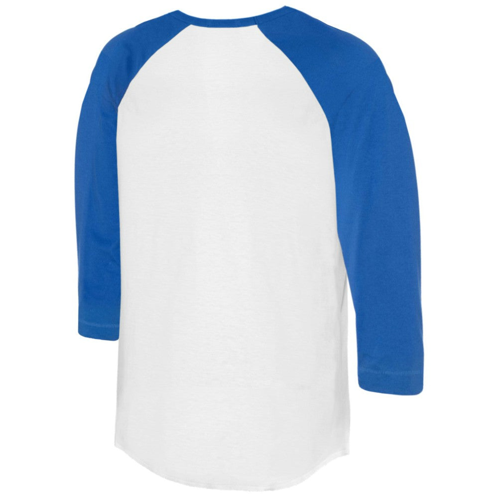 Kansas City Royals Tiny Turnip Women's Heart Banner 3/4-Sleeve Raglan T-Shirt - White/Royal