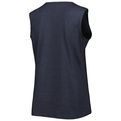 New England Patriots Women's Plus Size Tank Top - Heather Navy for sale