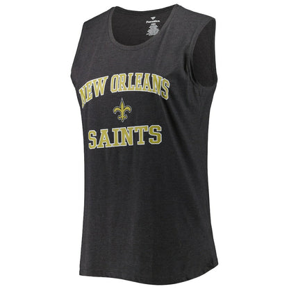 New Orleans Saints Women's Plus Size Tank Top - Heather Charcoal online