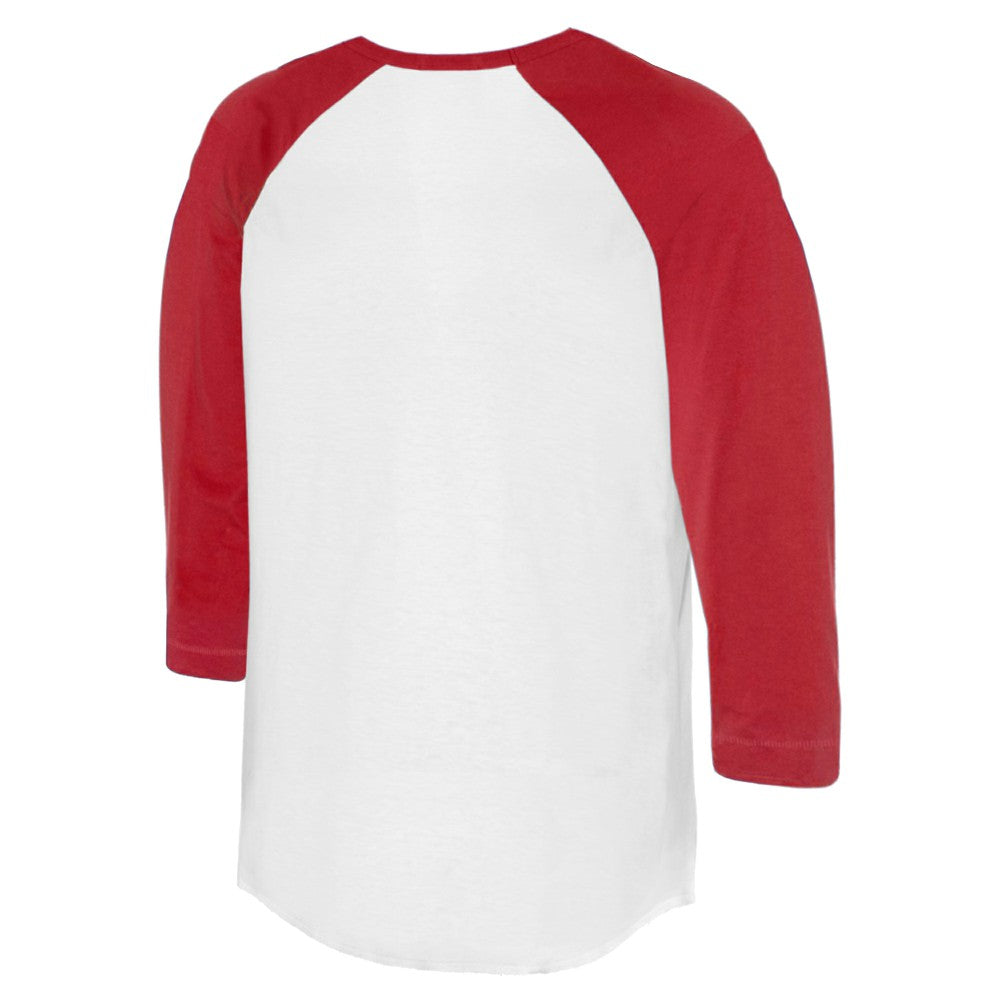 Los Angeles Angels Tiny Turnip Unisex State Outline 3/4-Sleeve Raglan T-Shirt - White/Red