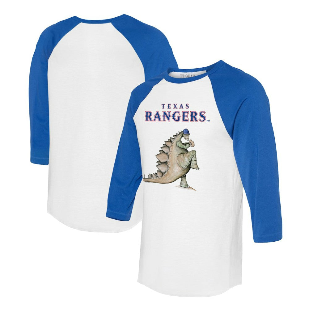 Texas Rangers Tiny Turnip Unisex Stega 3/4-Sleeve Raglan T-Shirt - White/Royal