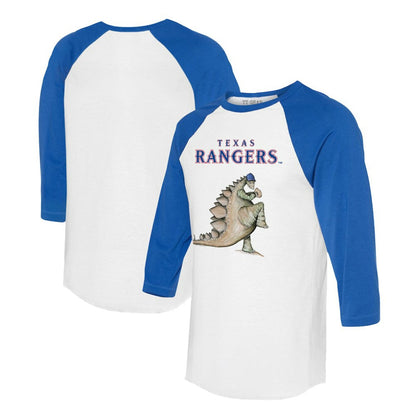 Texas Rangers Tiny Turnip Unisex Stega 3/4-Sleeve Raglan T-Shirt - White/Royal