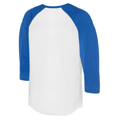 Kansas City Royals Tiny Turnip Unisex Tiara Heart 3/4-Sleeve Raglan T-Shirt - White/Royal