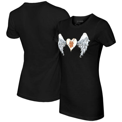 San Francisco Giants Tiny Turnip Women's Angel Wings T-Shirt - Black