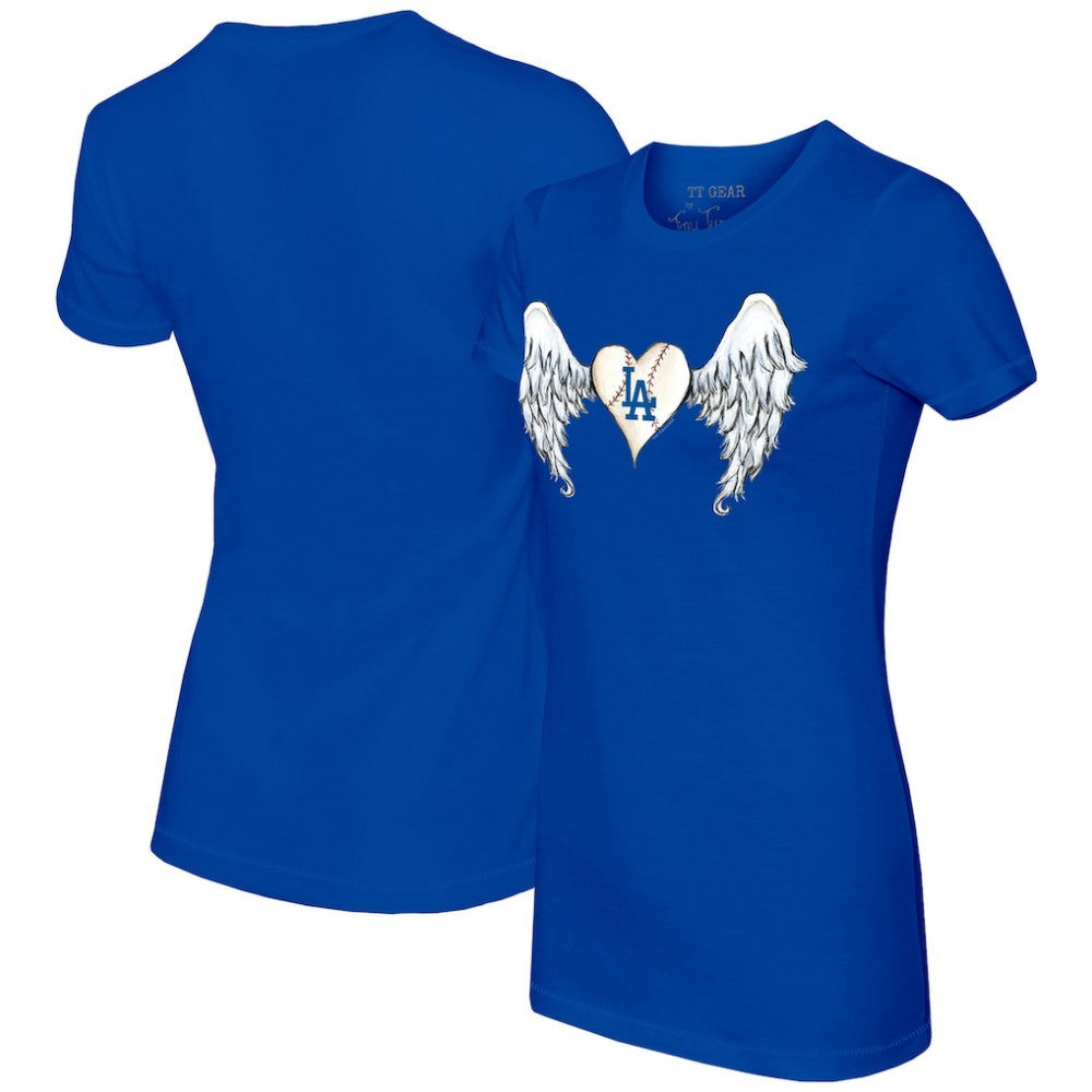 Los Angeles Dodgers Tiny Turnip Women's Angel Wings T-Shirt - Royal