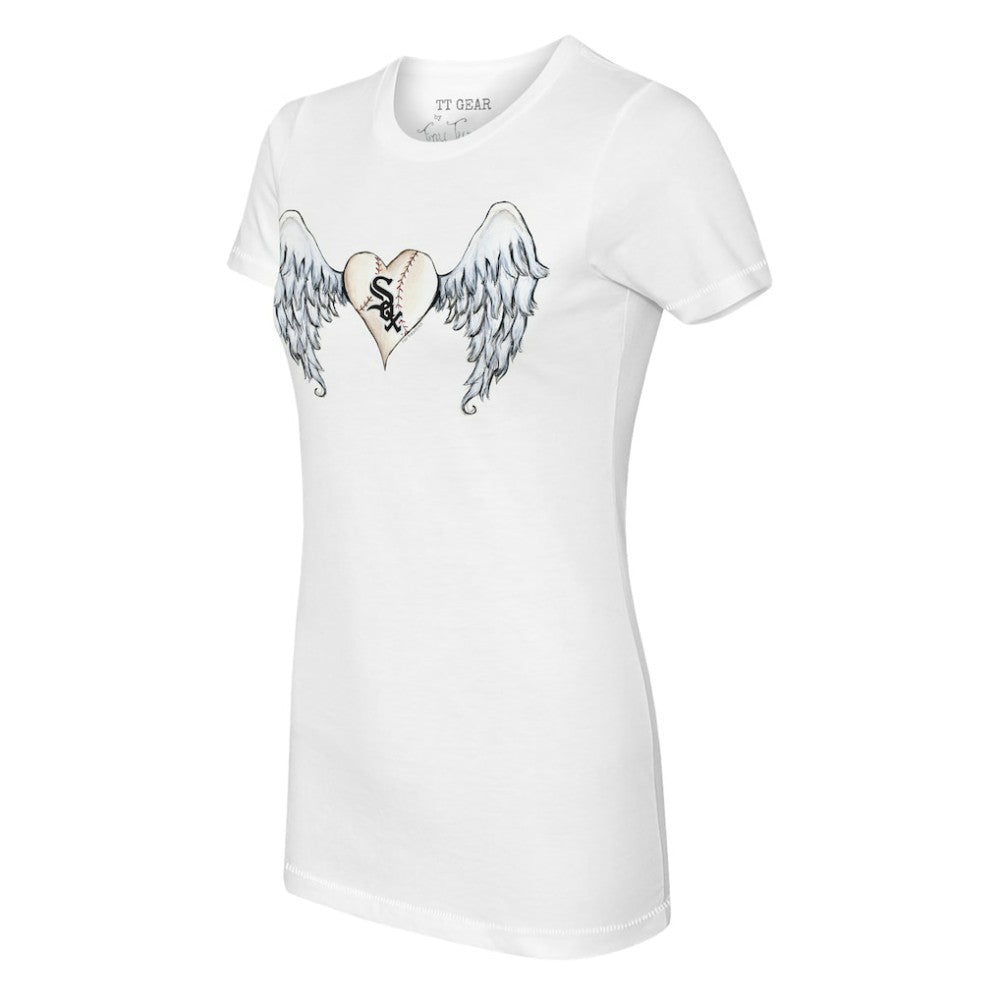 Chicago White Sox Tiny Turnip Women's Angel Wings T-Shirt - White