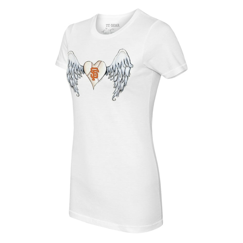 San Francisco Giants Tiny Turnip Women's Angel Wings T-Shirt - White