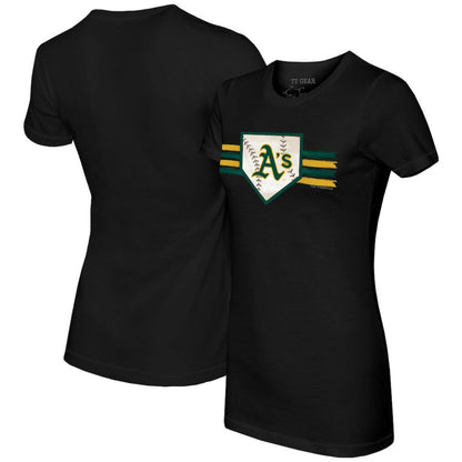Athletics Tiny Turnip Women's Base Stripe T-Shirt - Black